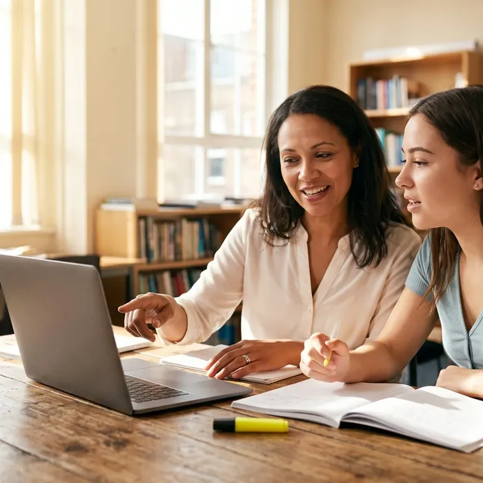 AI tutor supporting an online learner